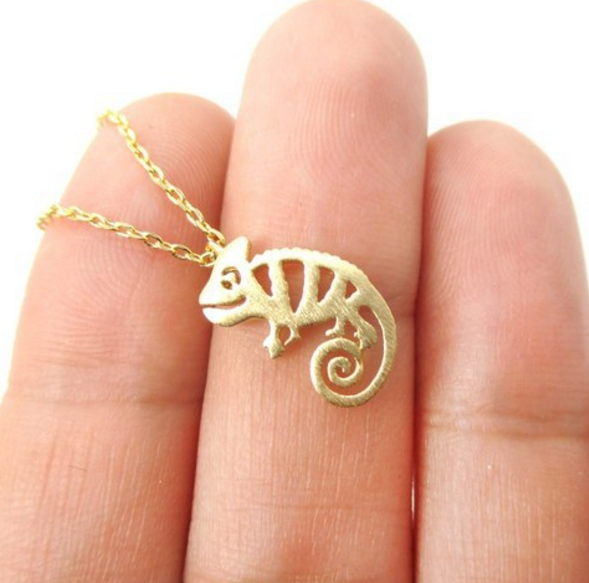 Gold Chameleon Necklace